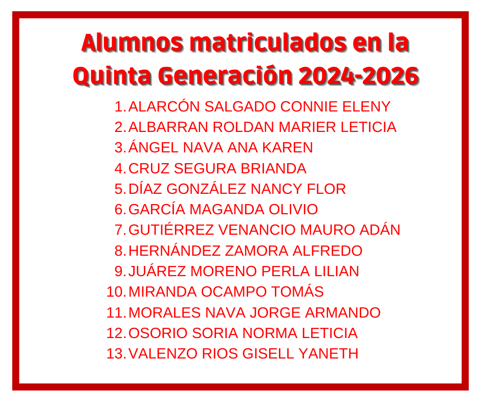 5TA GENERACION MTRIA