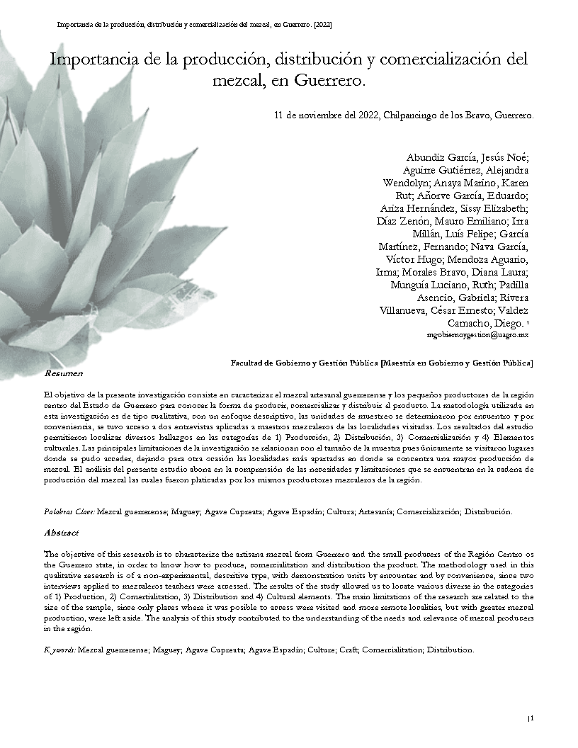 portada Art sobre comercializacion del mezcal